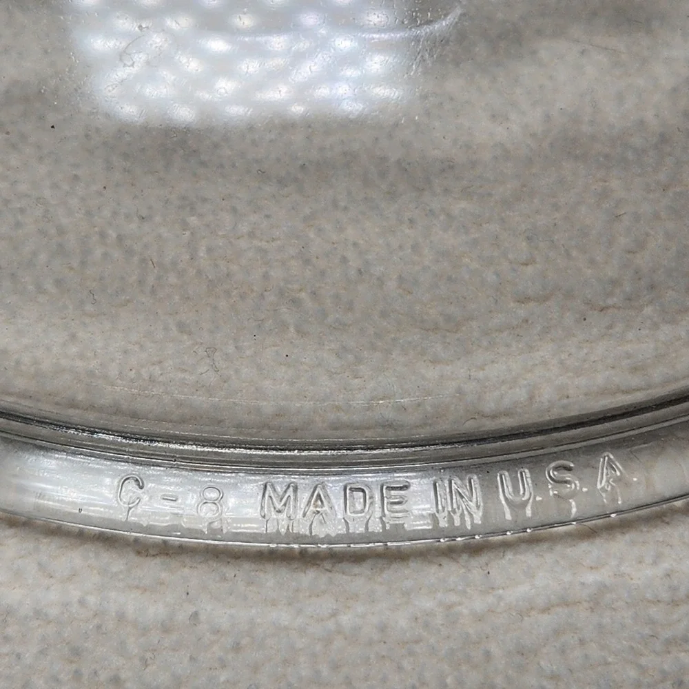 WAGNER WARE C-8 Glass Lid Replacement 10.5 Inch Round Self Basting Cover Clear